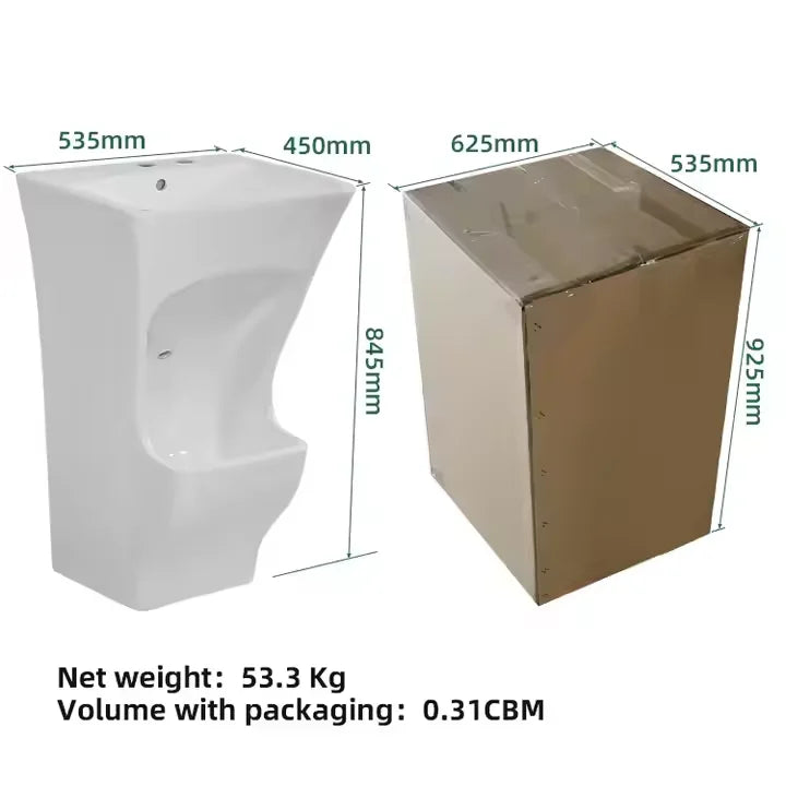 Dual level wudu wash basin with foot sink