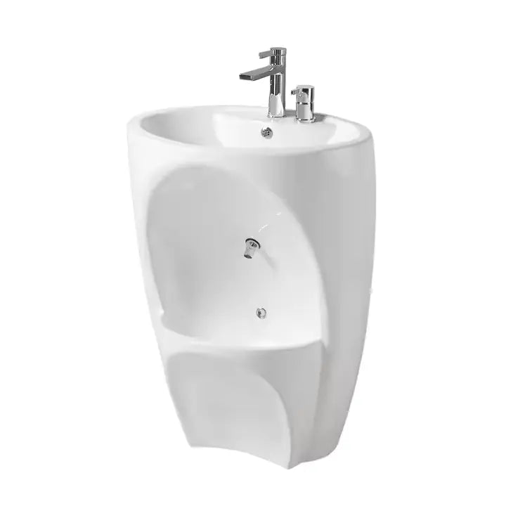 Round Wudu Sink with foot wash basin-WD039