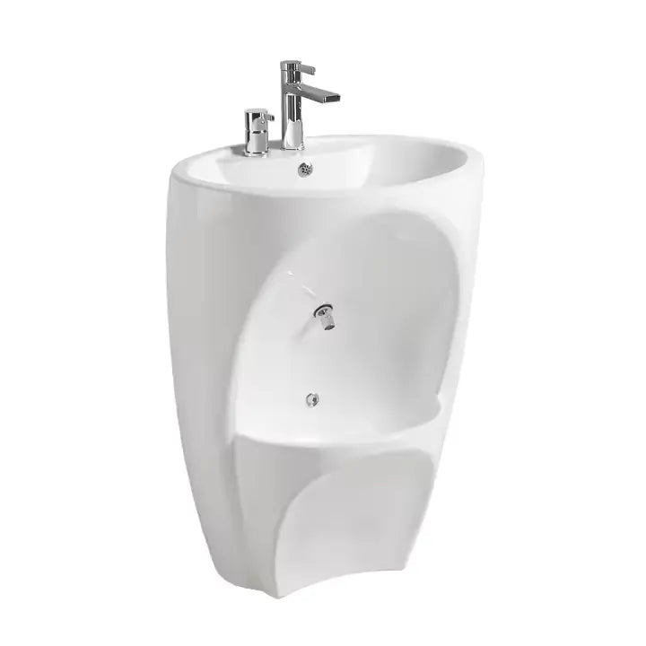 Round Wudu Sink with foot wash basin-WD039