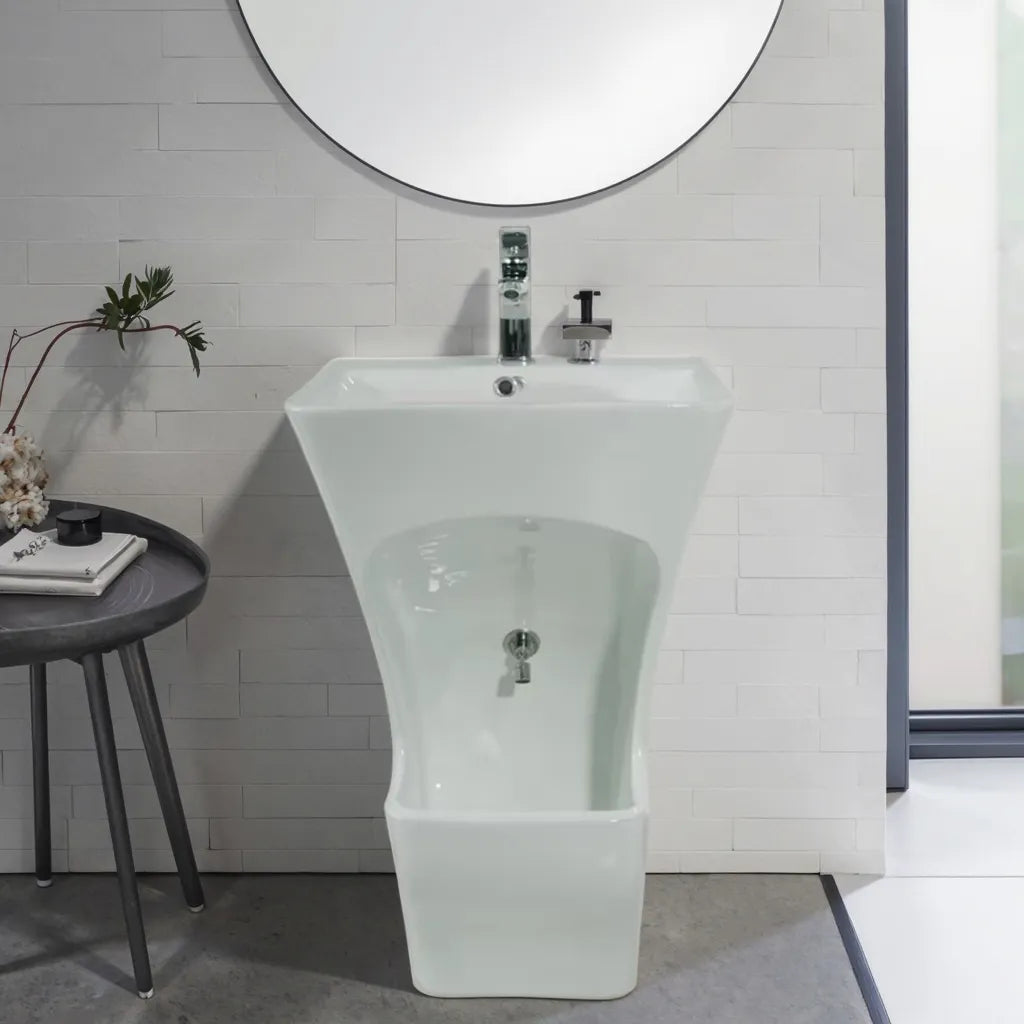 Dual level wudu wash basin with foot sink