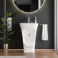 Dual level wudu wash basin with foot sink