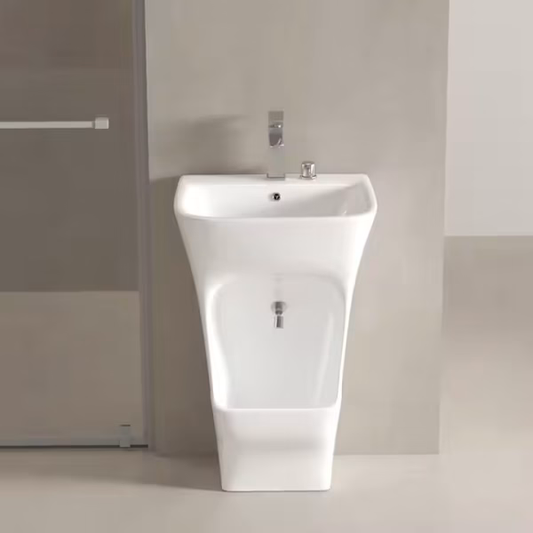 Wudu basin with foot wash