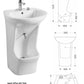Round Dual-Level Wudu Ablution Unit with Foot Wash Station – WD029