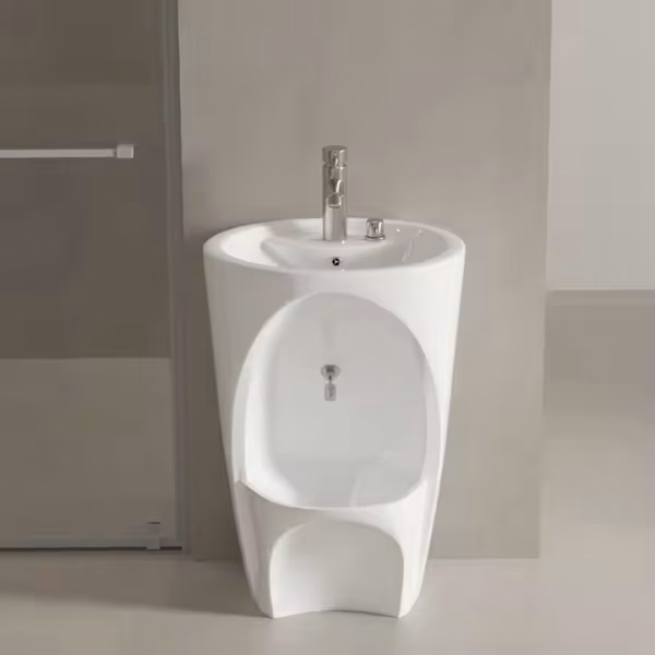 Dual level wudu wash basin with foot sink