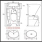 Round Wudu Sink with foot wash basin-WD039
