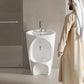 Dual level wudu wash basin with foot sink